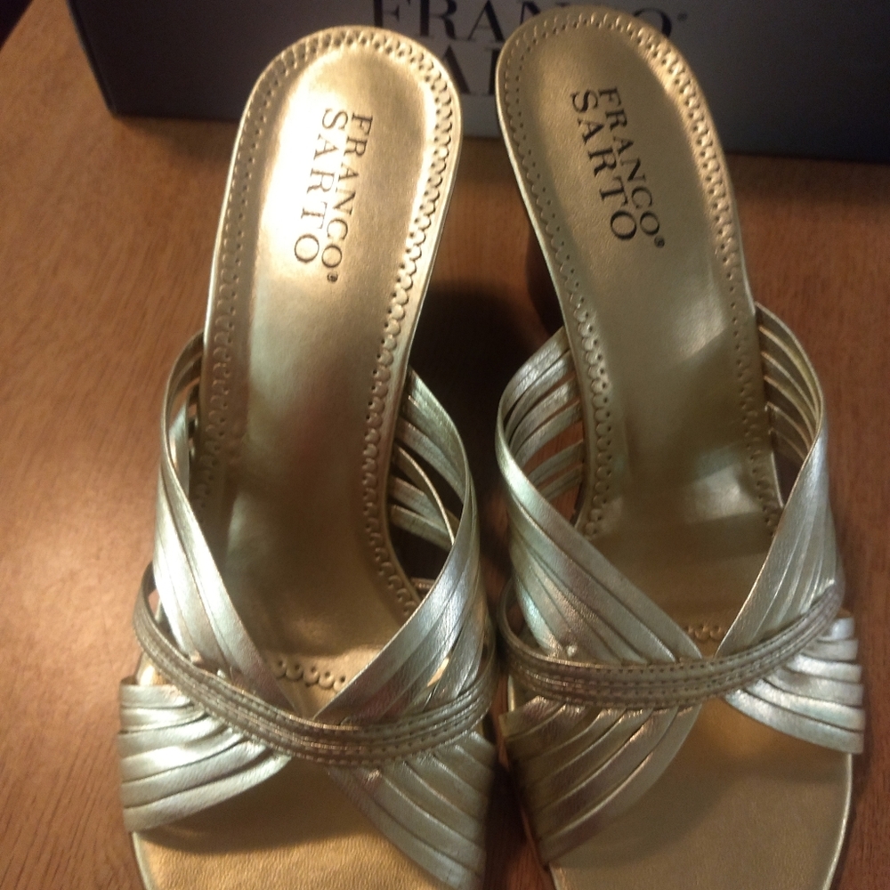 Franco Sarto gold heels size 9